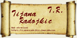 Tijana Radojkić vizit kartica